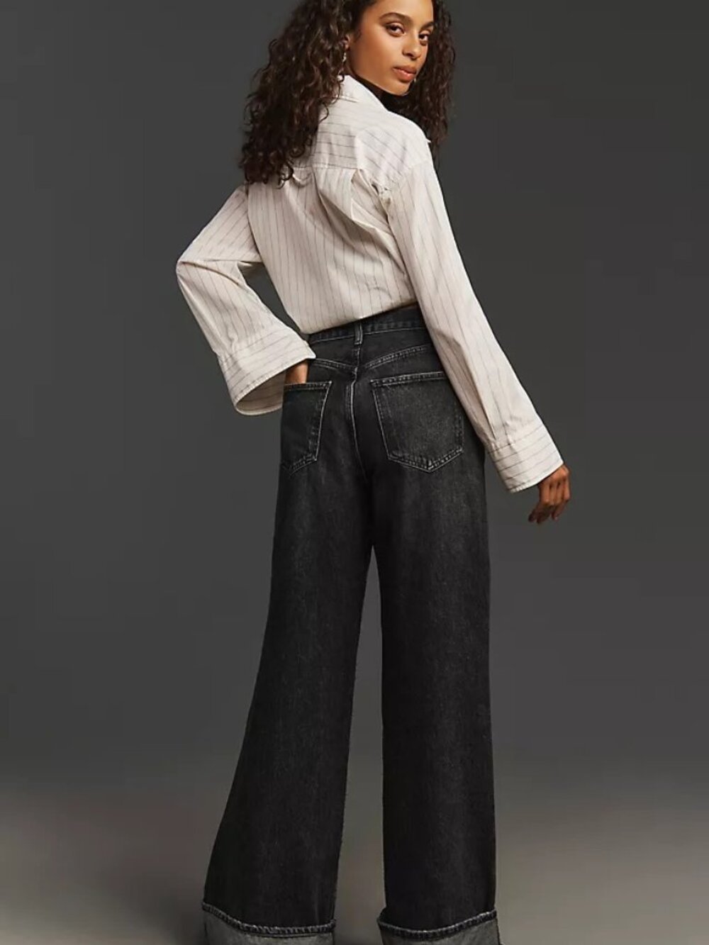 Anthropologie AGOLDE Dame High-Rise Wide-Leg Jeans 27 $258 - Picture 4 of 7